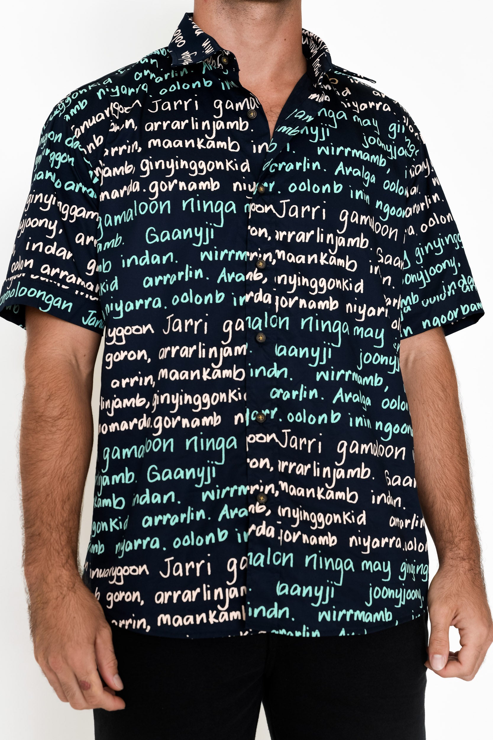 Short Sleeve Collared Shirt - Gamaloon (Bush Pear) Bardi language story