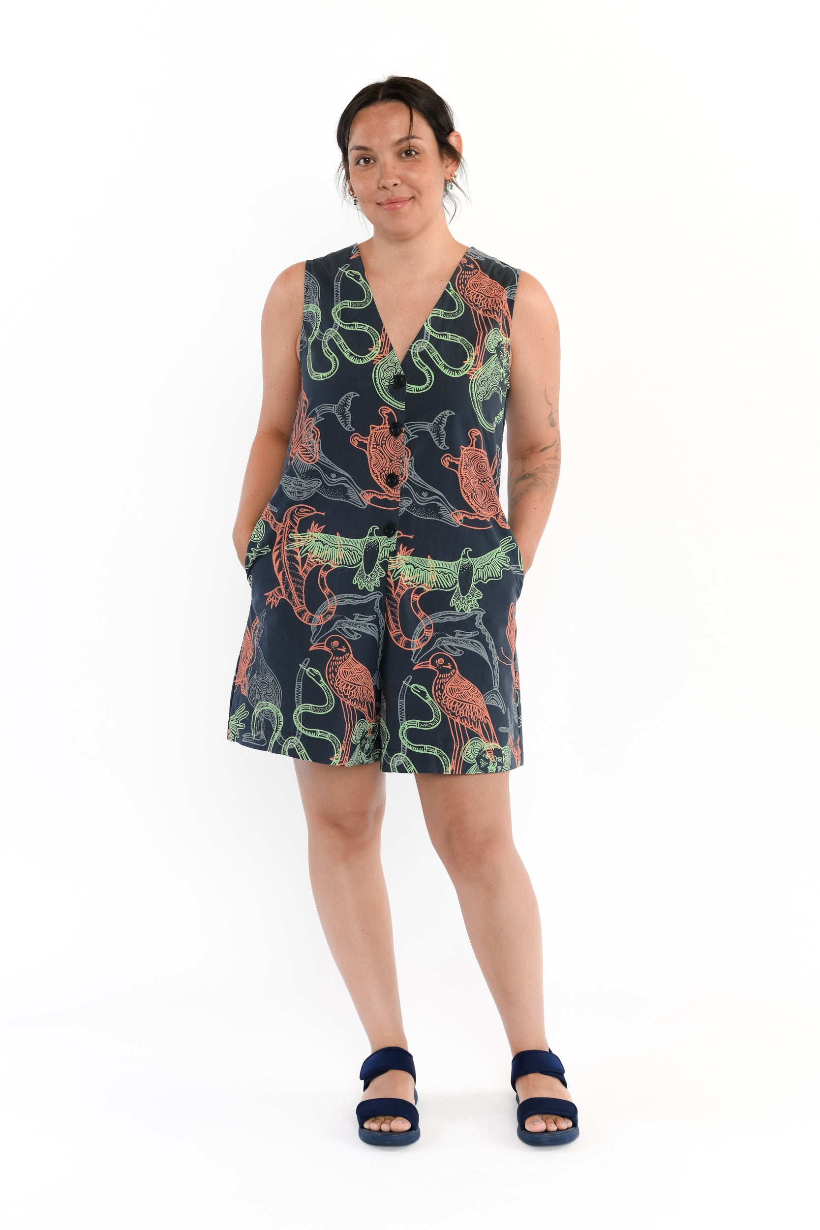 Sleeveless Playsuit - Ancestral Cousins