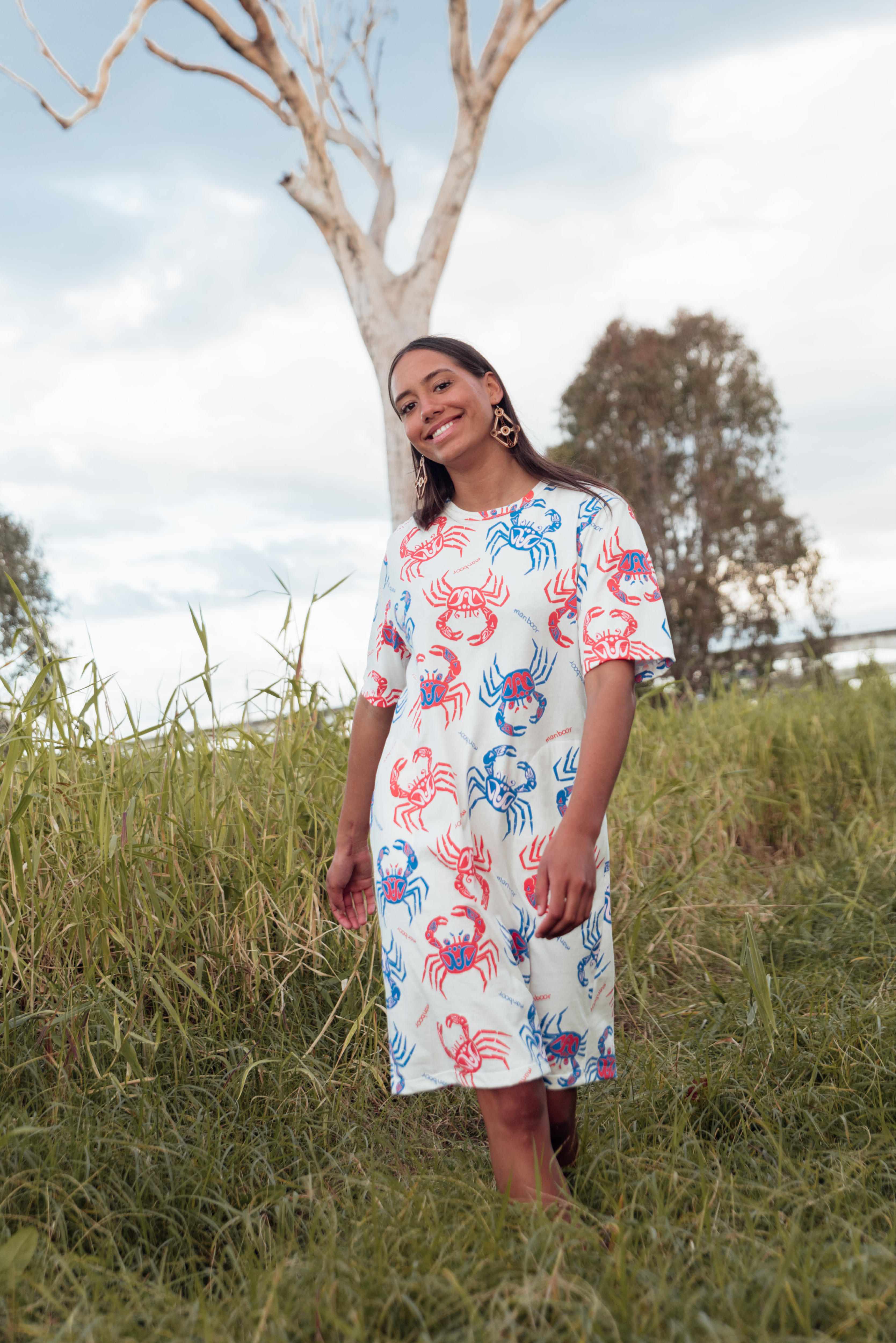 Big Tee Dress - Manboor (Ghost Crab)