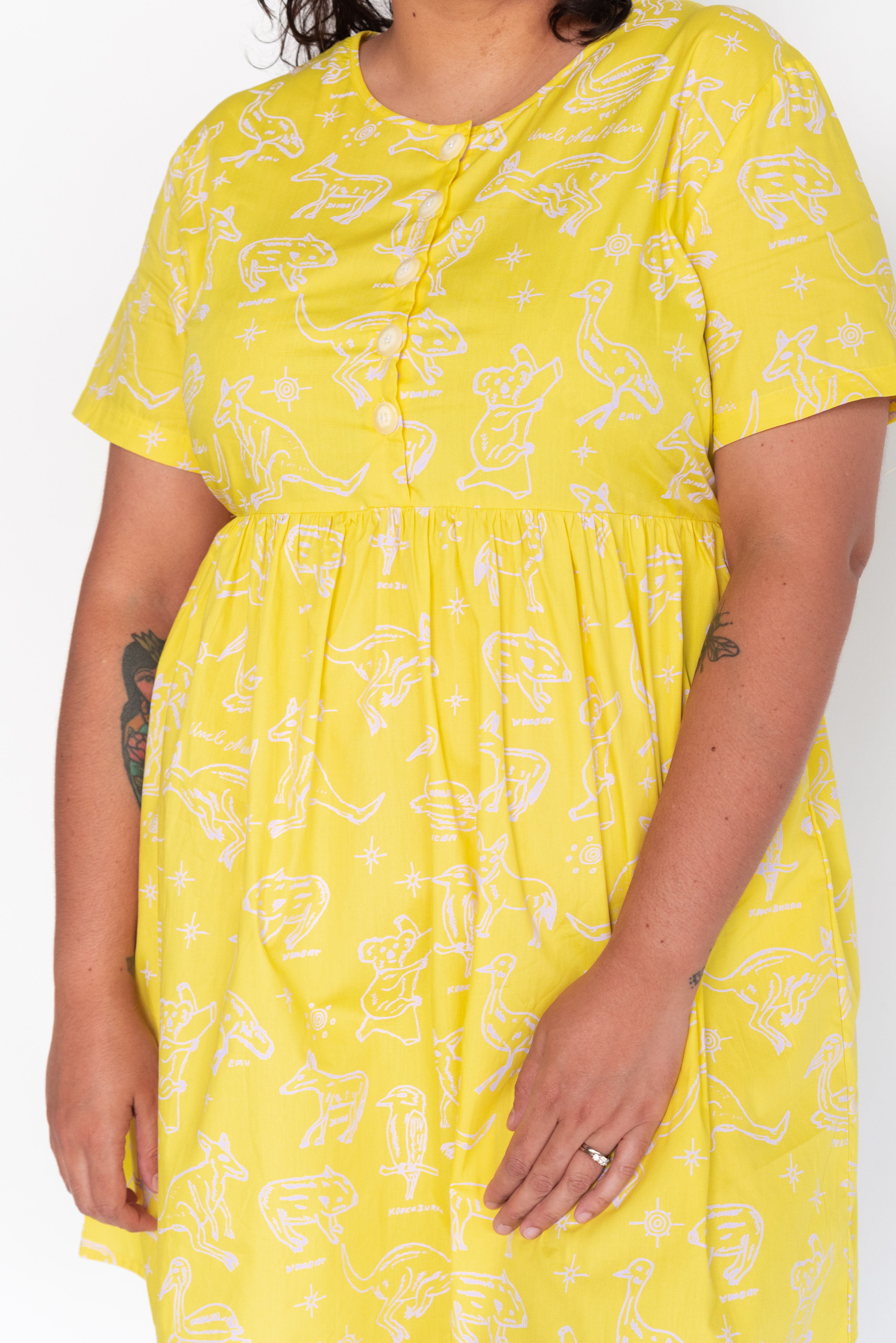 Smock Dress - Jinibara Country Animals