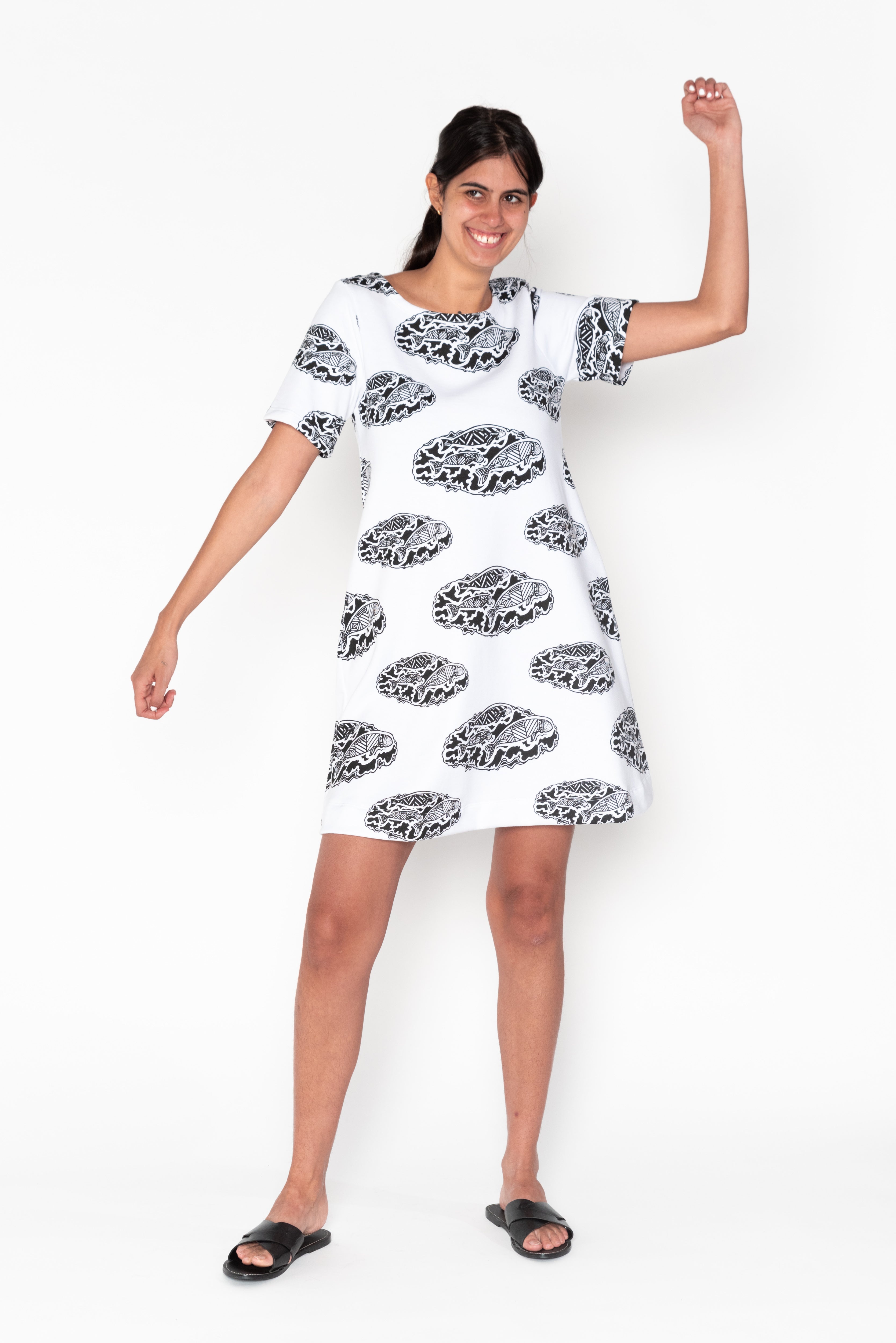A-Line Terry Dress - Odorr (Dugong) Family