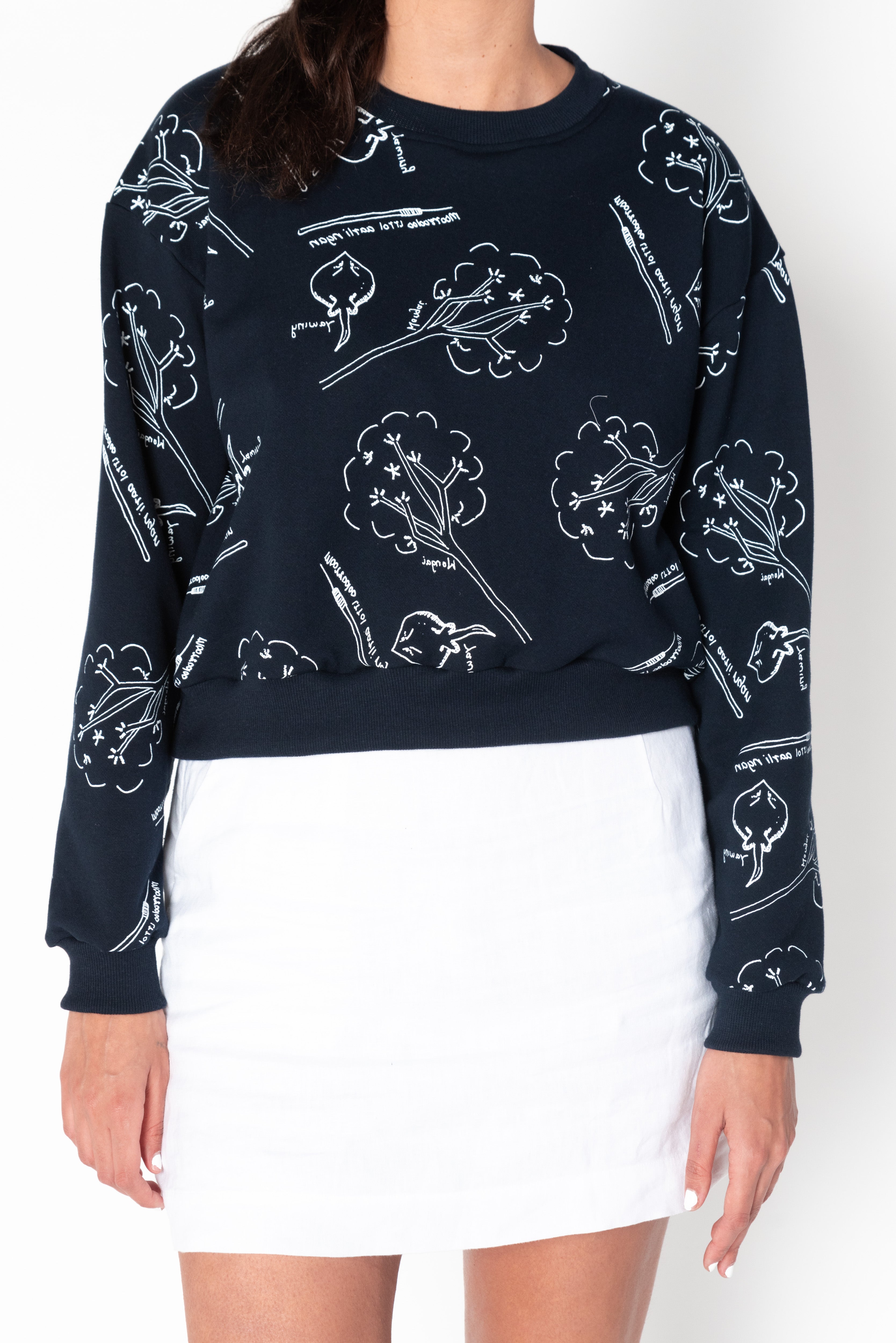 Cropped Sweatshirt - Yawiny (Stingray) & Wongai (Wattle Tree)