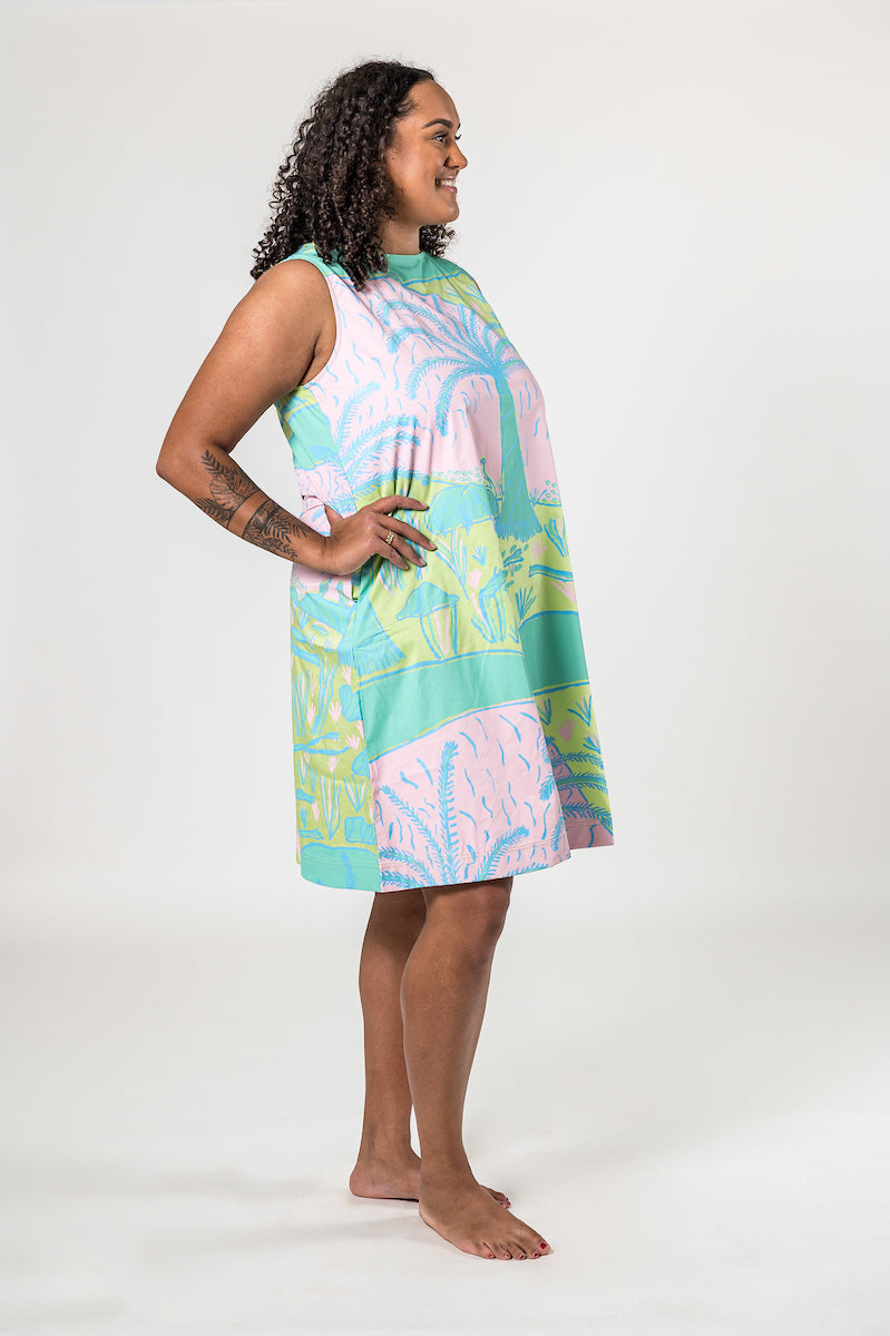 Midi Dress - Bulgan Warra (Sacred Lake)