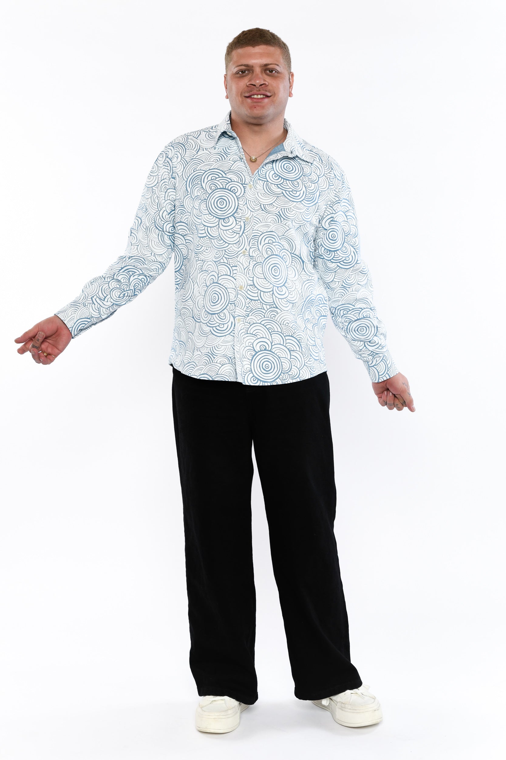 Men's Long Sleeve Shirt - Kwatye Iperte (Waterholes)