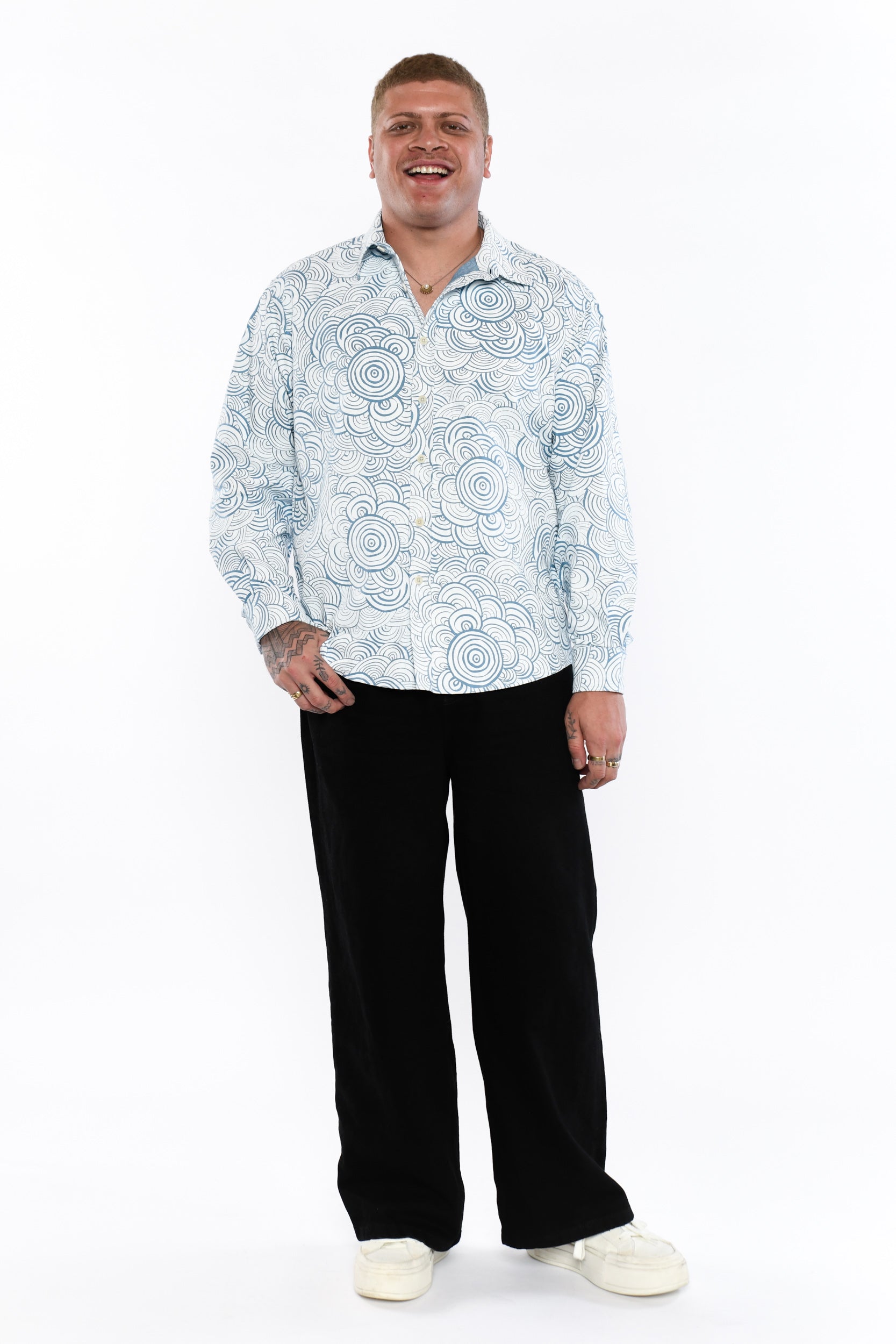 Men's Long Sleeve Shirt - Kwatye Iperte (Waterholes)