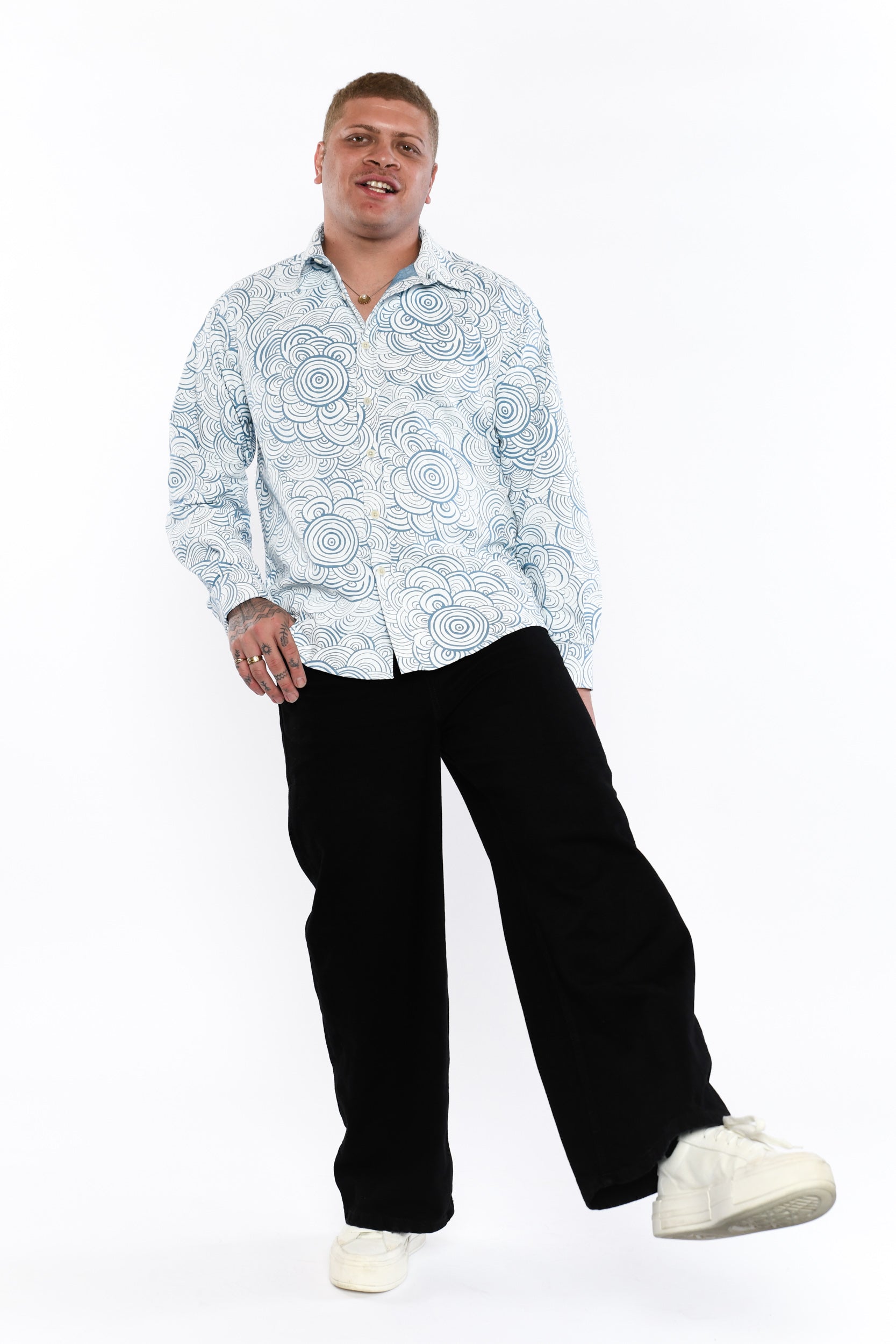 Men's Long Sleeve Shirt - Kwatye Iperte (Waterholes)