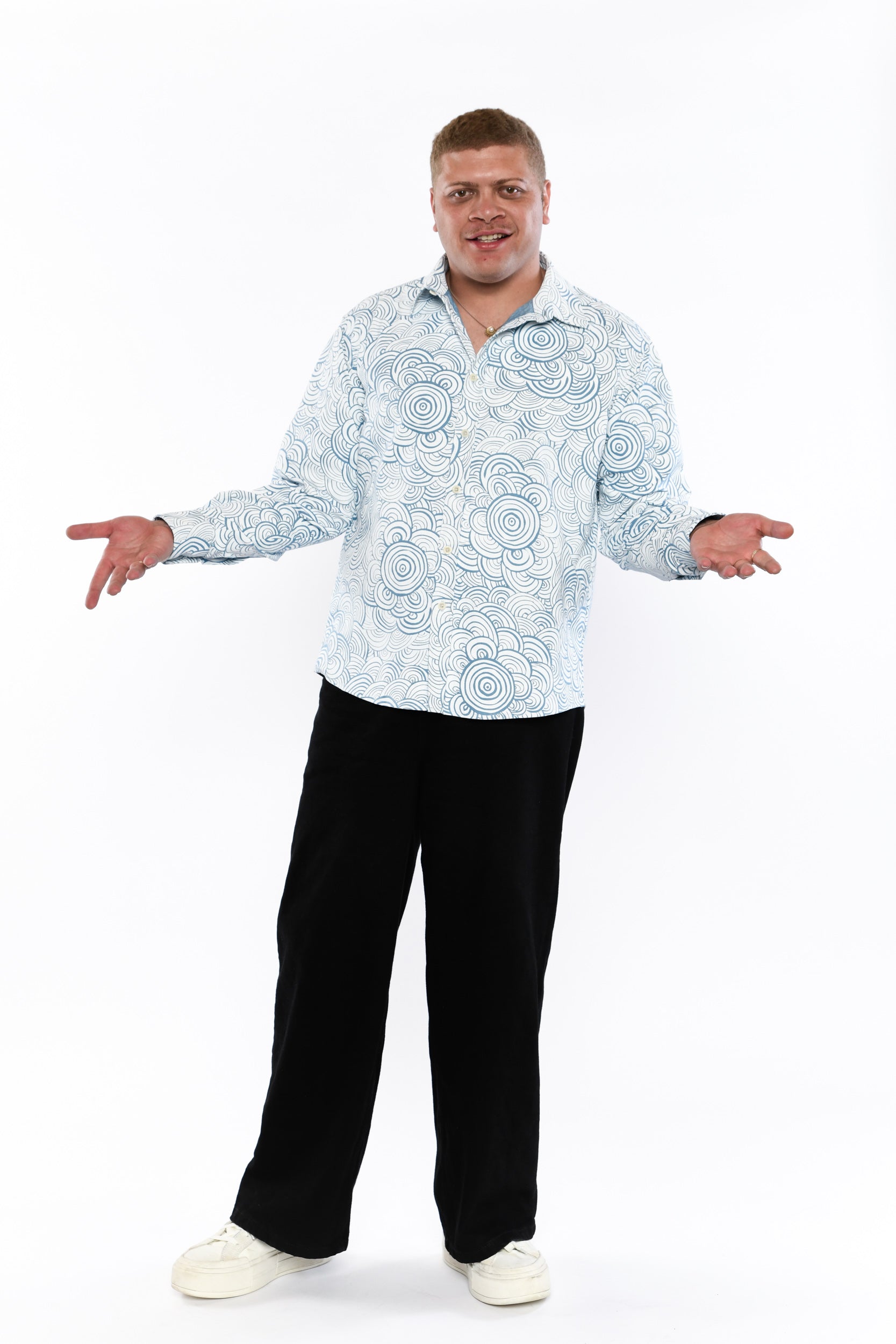 Men's Long Sleeve Shirt - Kwatye Iperte (Waterholes)