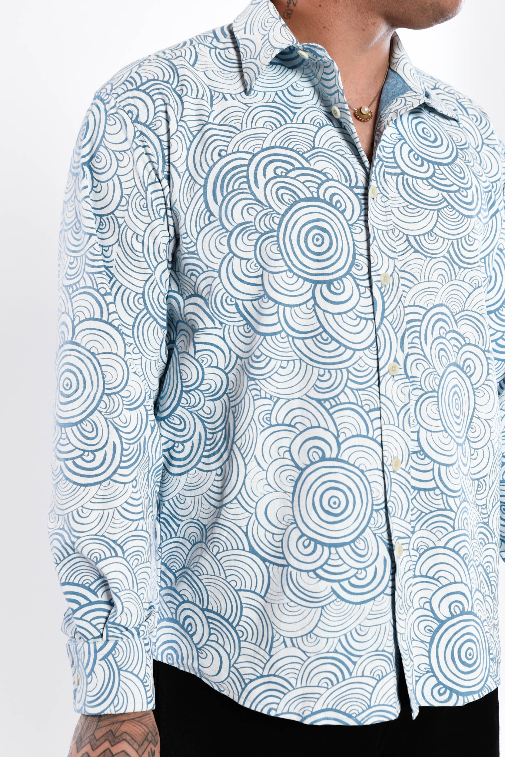 Men's Long Sleeve Shirt - Kwatye Iperte (Waterholes)