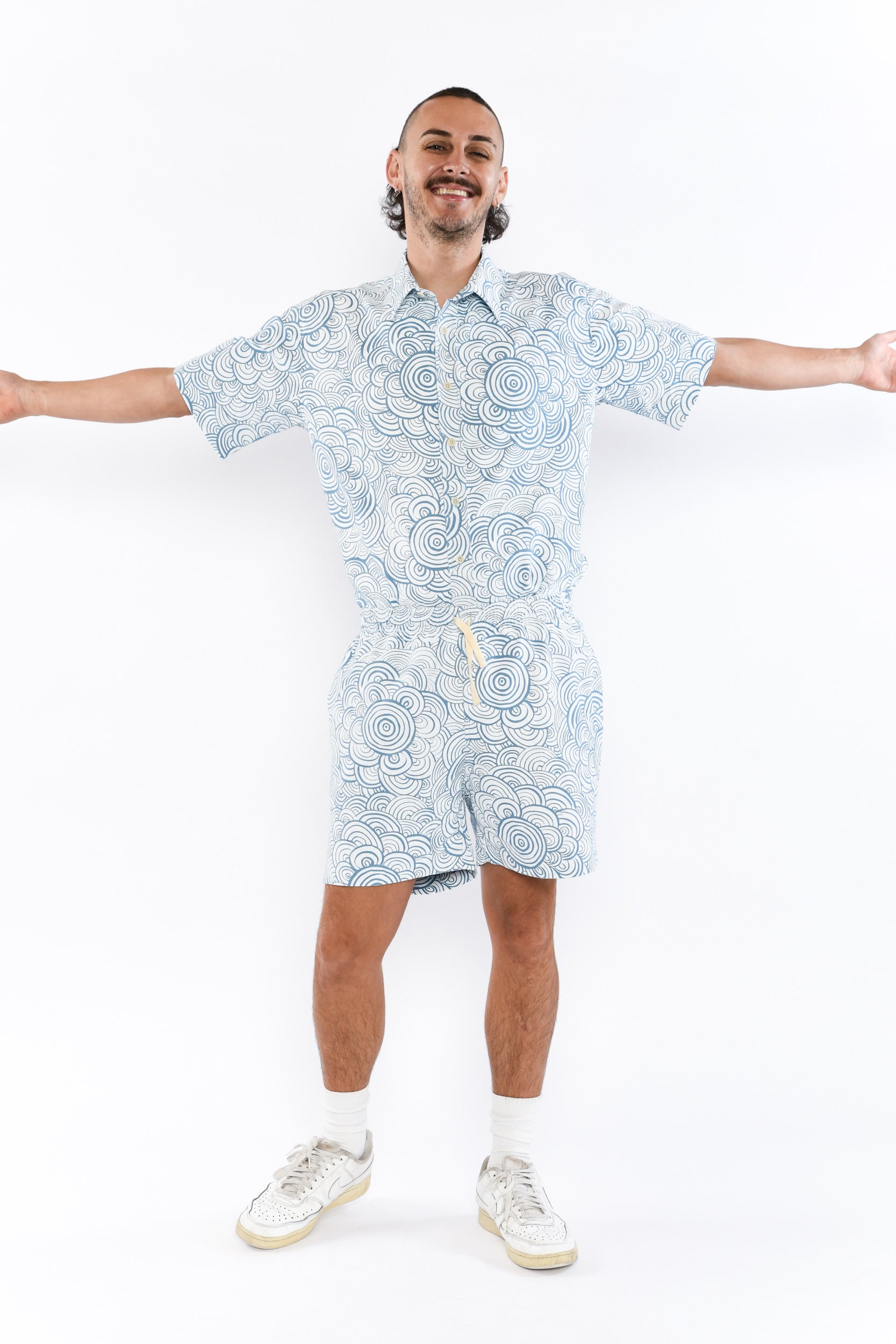 Short Sleeve Collared Shirt - Kwatye Iperte (Waterholes)