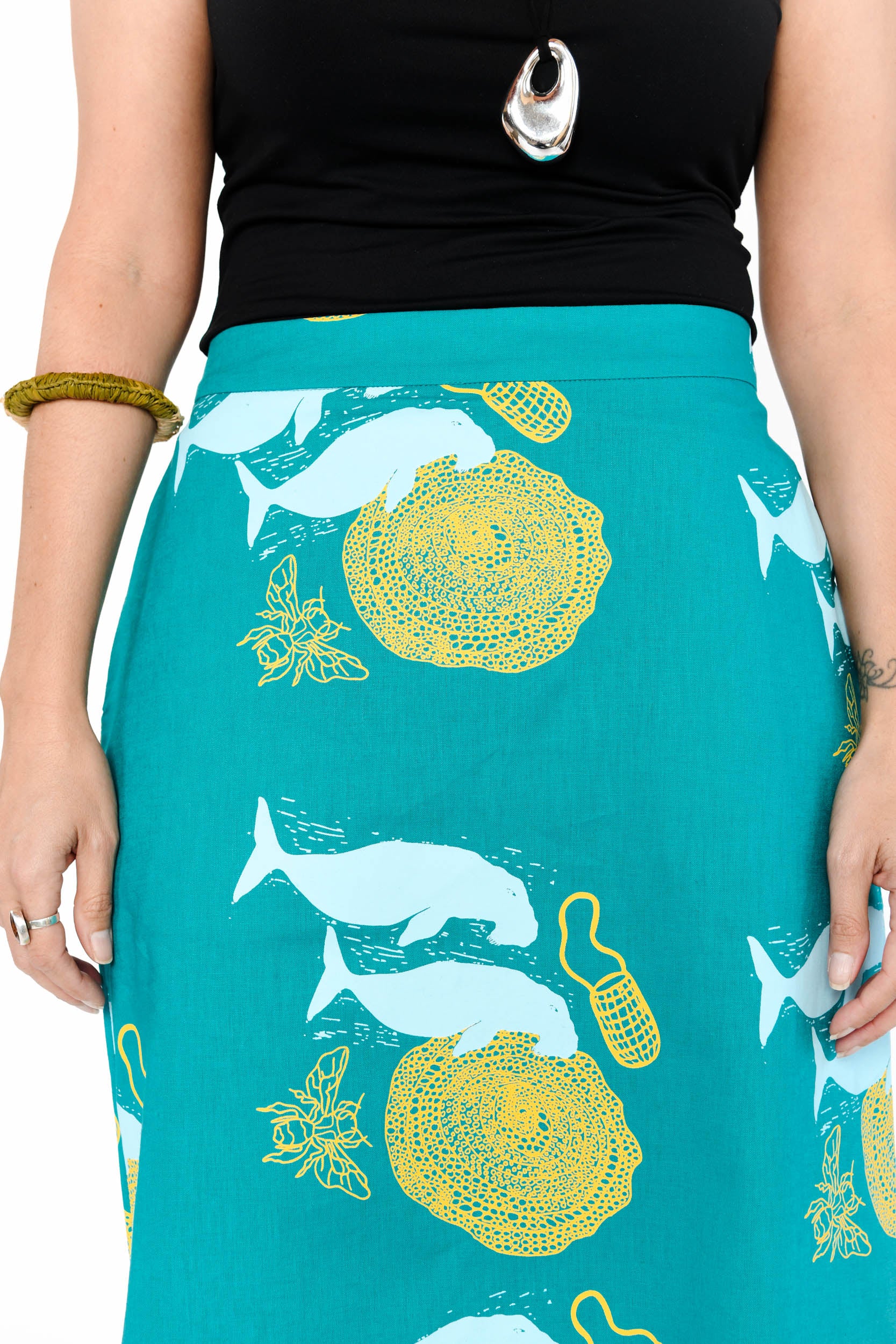 Midi Skirt - Ganunda & Bagirang (Sugar Bag Bee Honey & Dugong)
