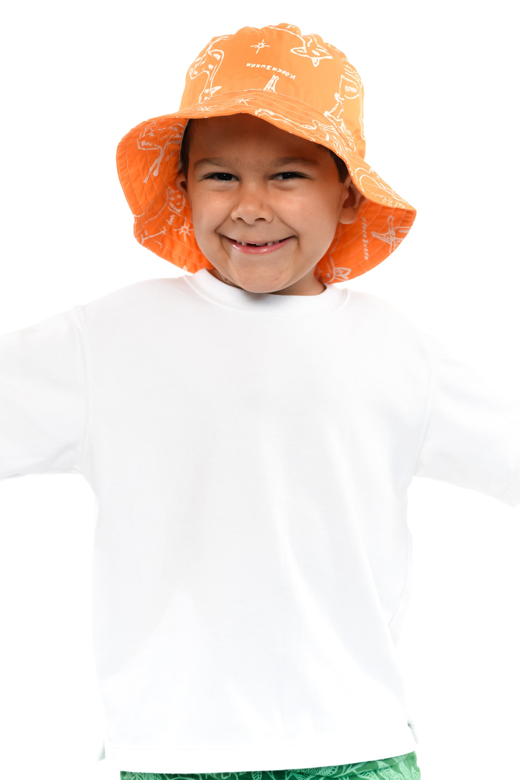 Kids Bucket Hat - Jinabara Country Animals (Sunkist)