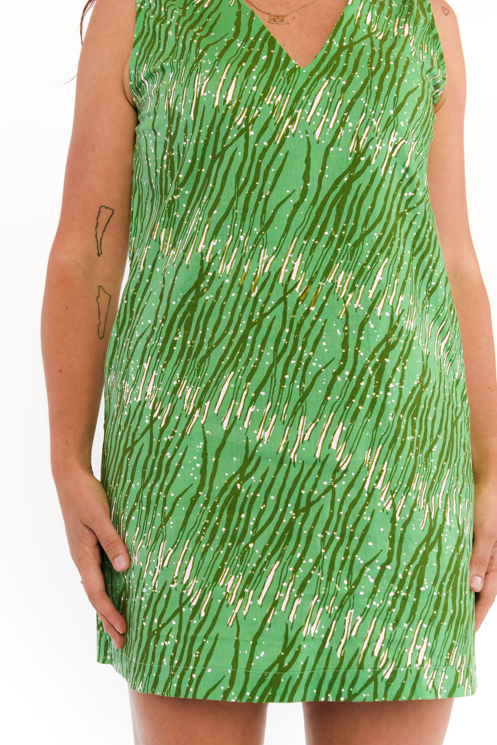 V-Neck Mini Dress - Ungaire Reeds