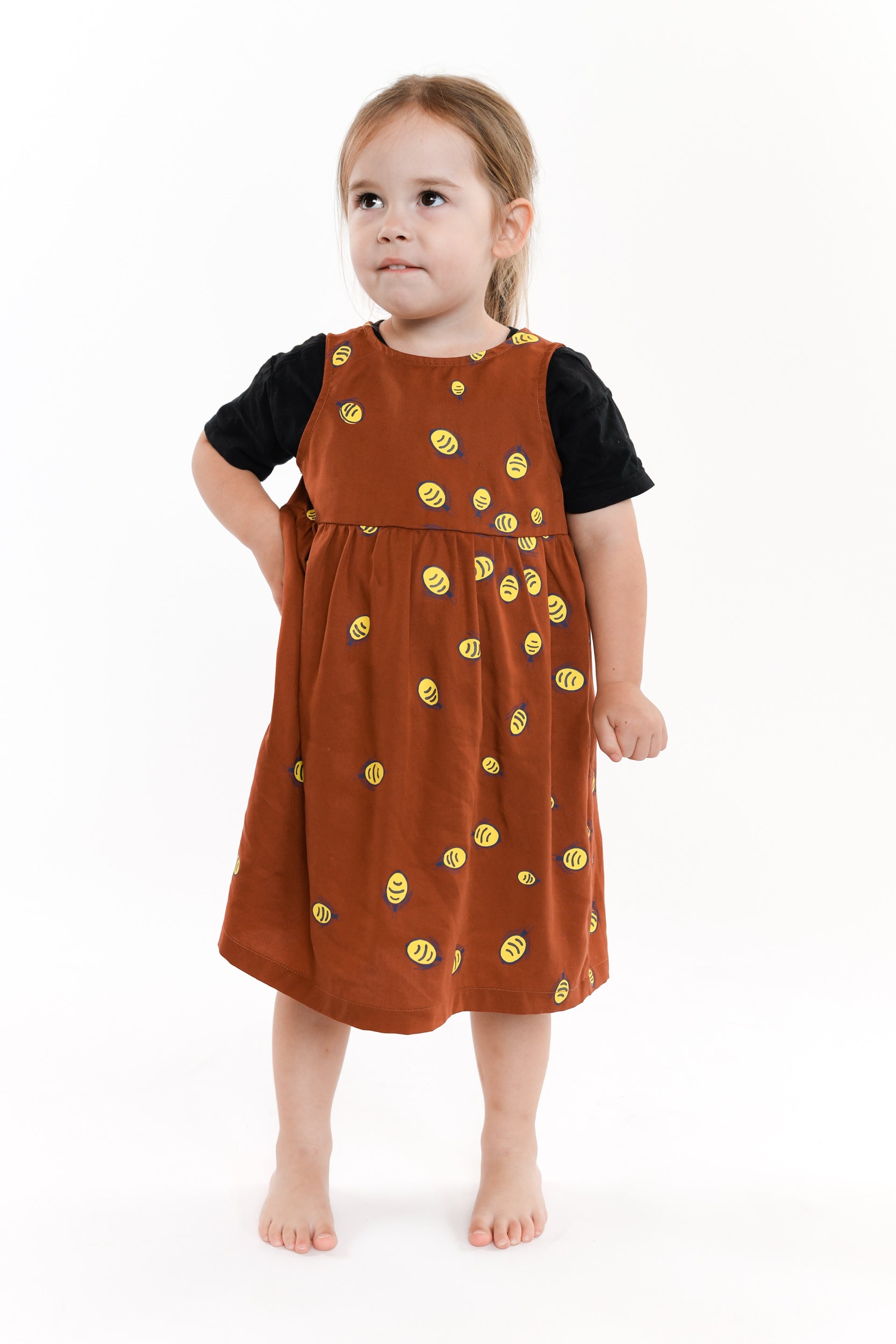 Kids Smock Dress - Yerrampe (Honey Ant)