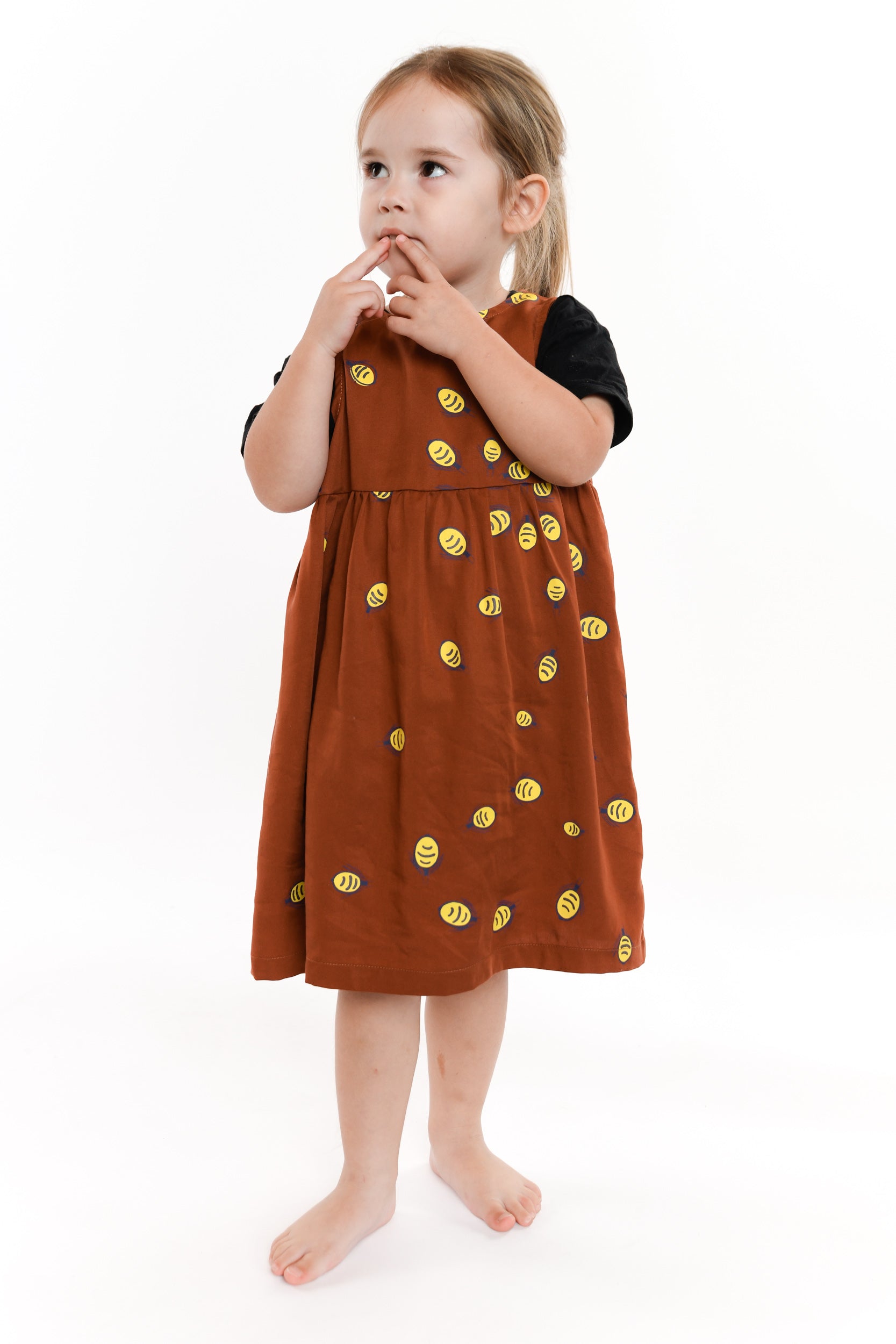 Kids Smock Dress - Yerrampe (Honey Ant)