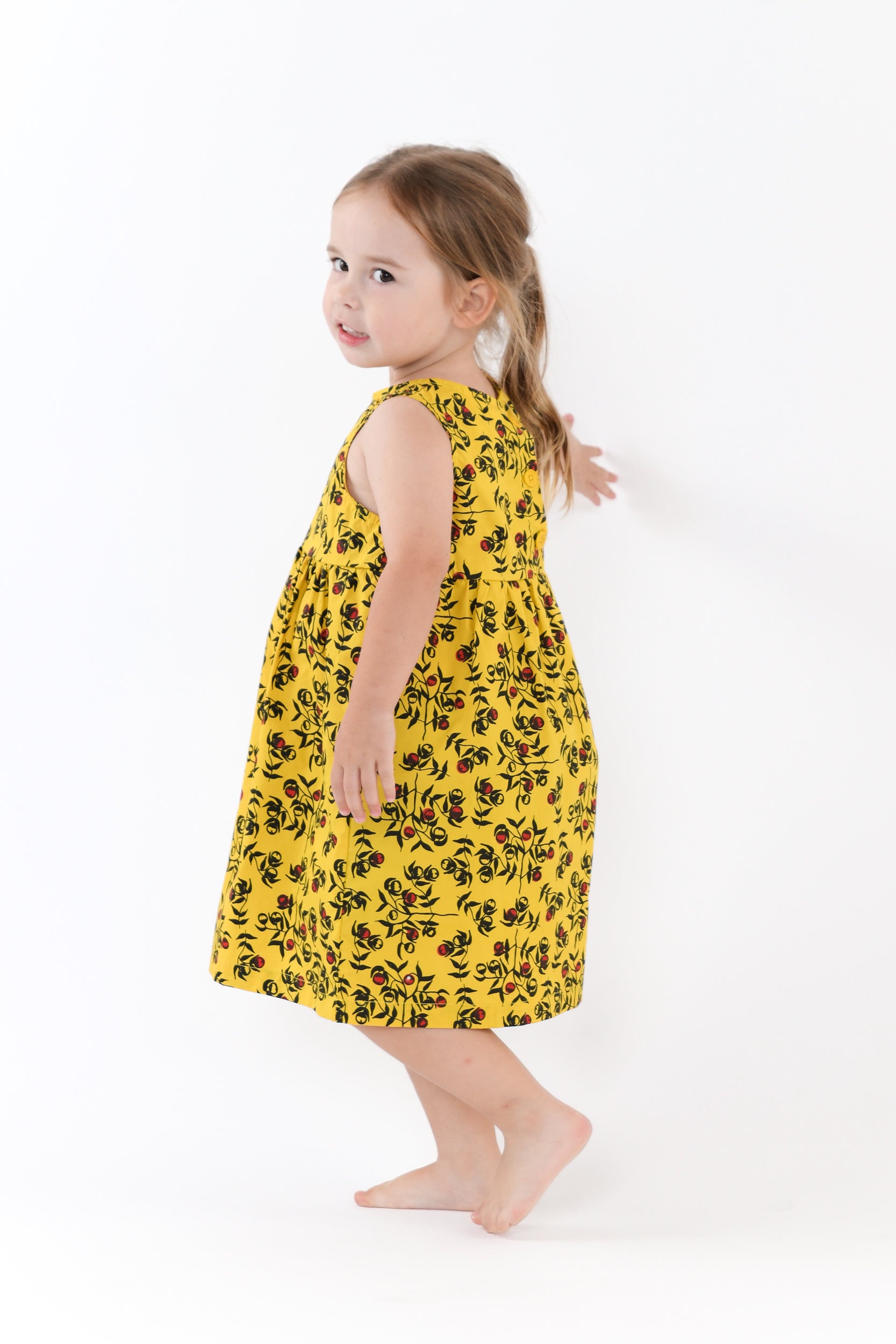 Kids Smock Dress - Awele-awele (Bush Tomato)