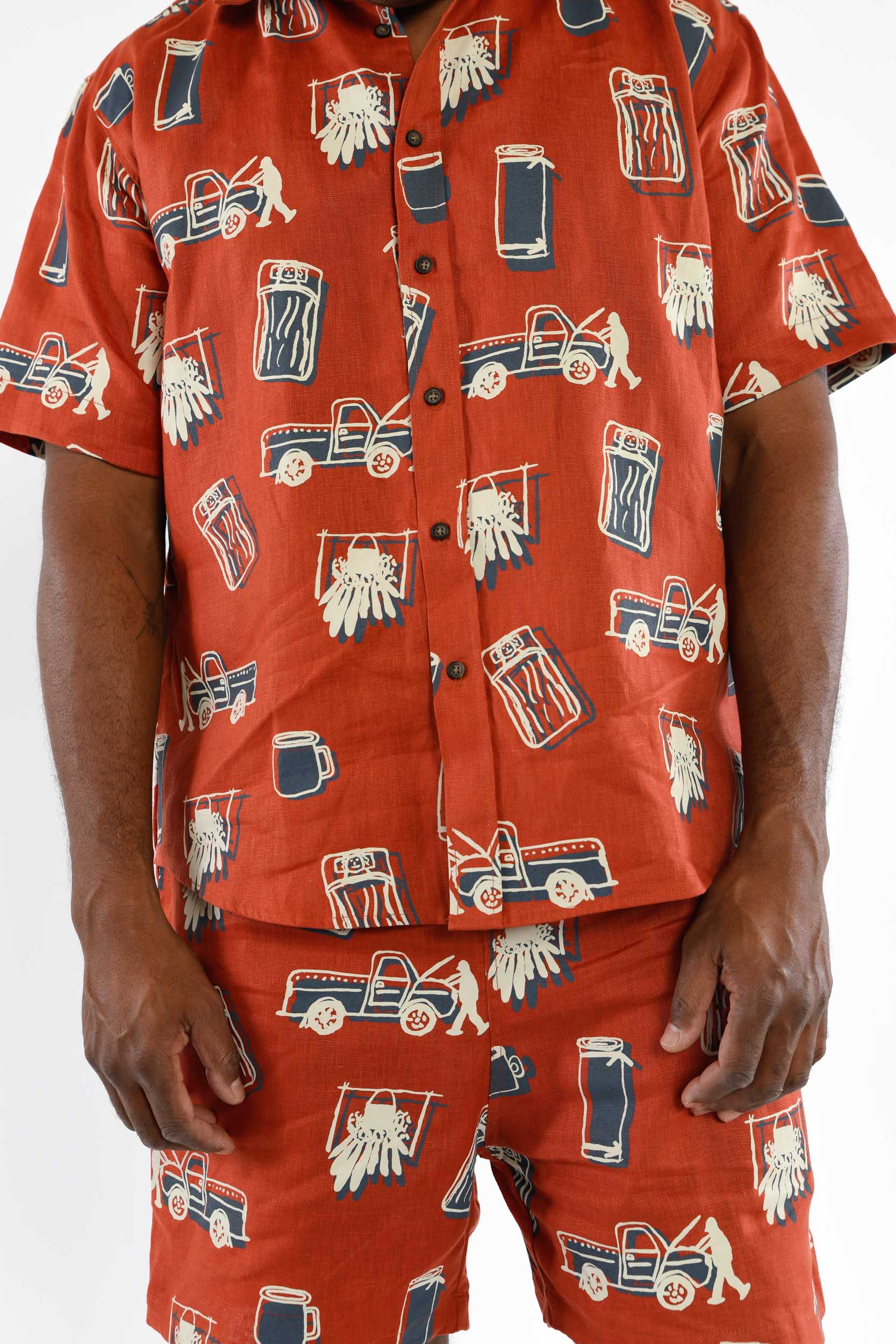 Short Sleeve Collared Shirt - Camp Out