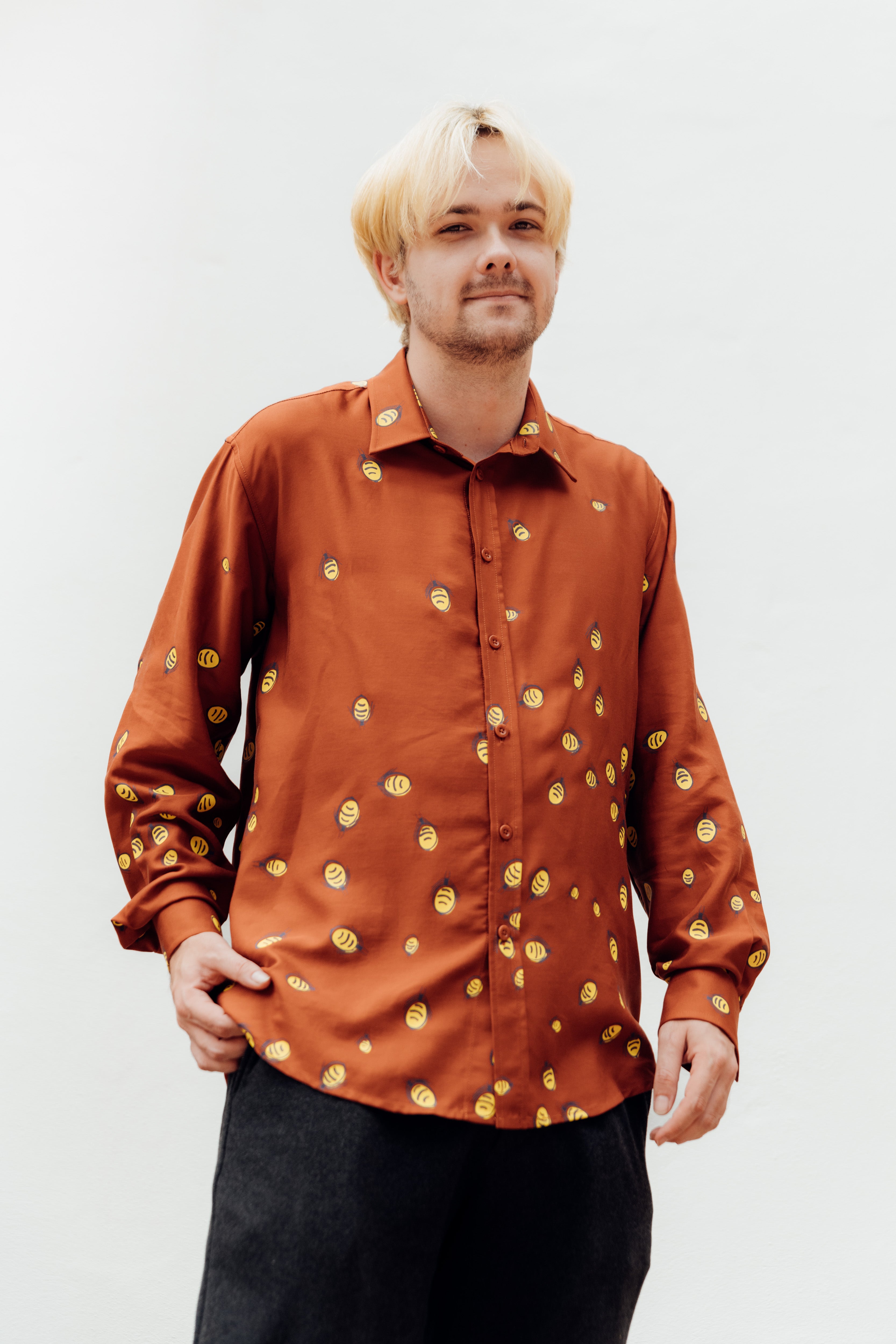 Men's Long Sleeve Shirt - Yerrampe (Honey Ant)