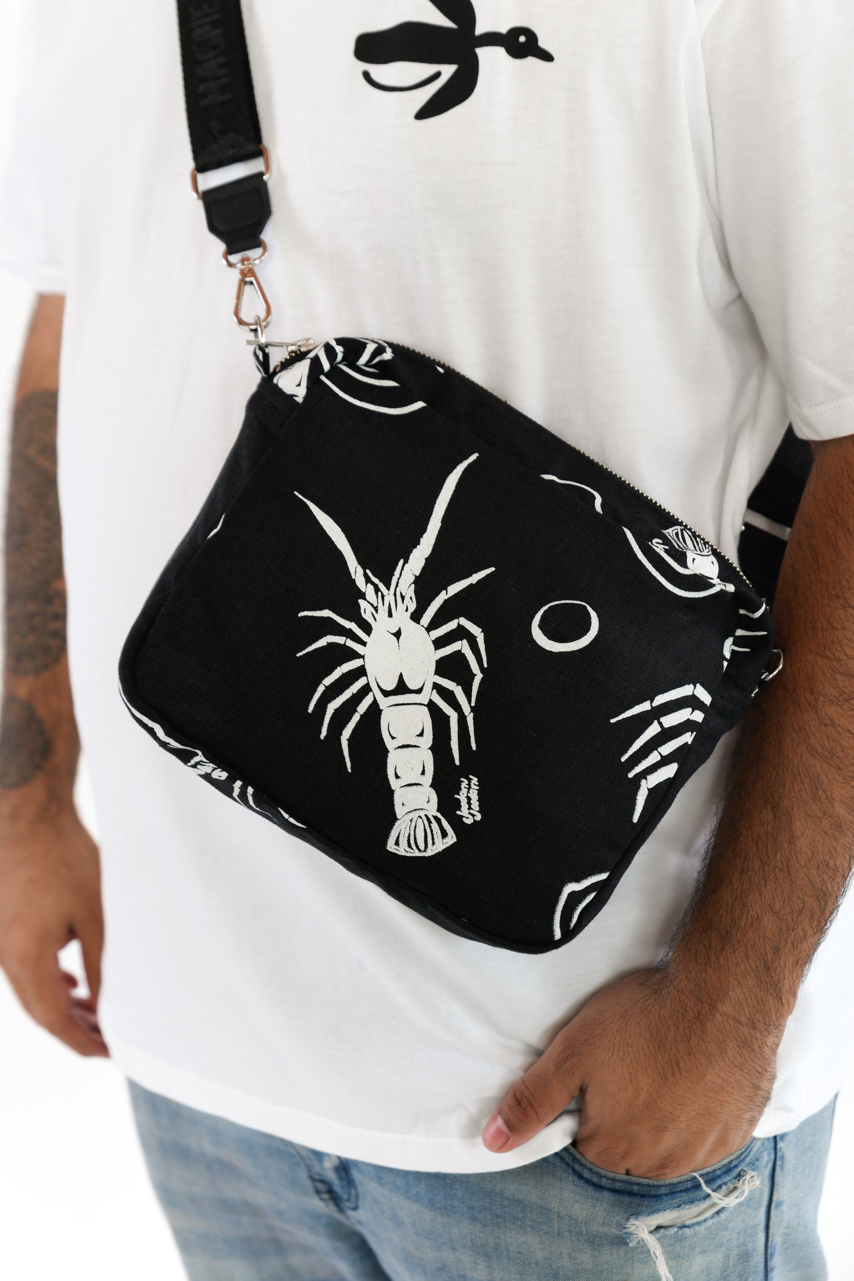 Crossbody Bag - Joodarn (Crayfish), Manboor (Ghost Crab) & The Moon