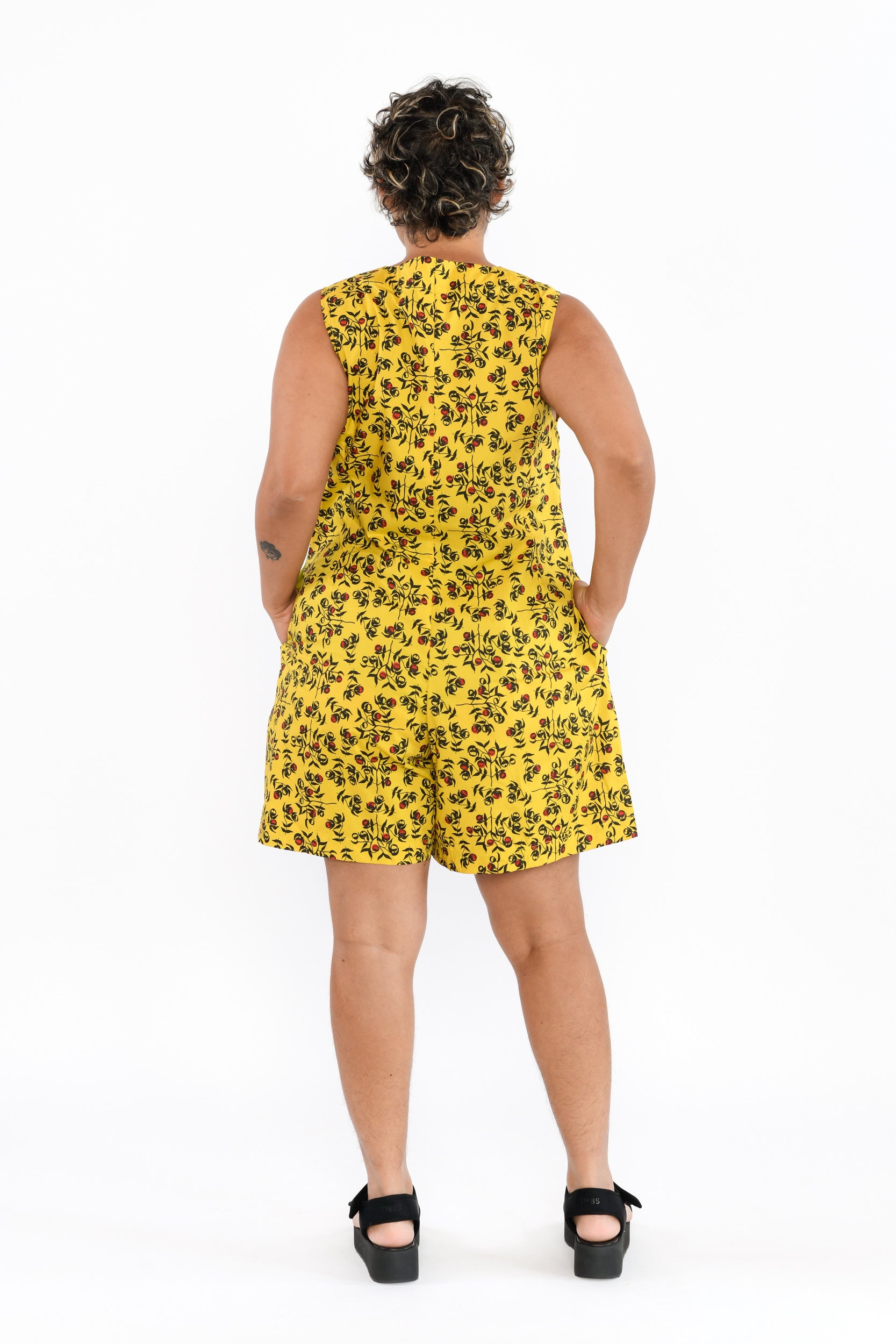 Sleeveless Playsuit - Awele-awele (Bush Tomato)