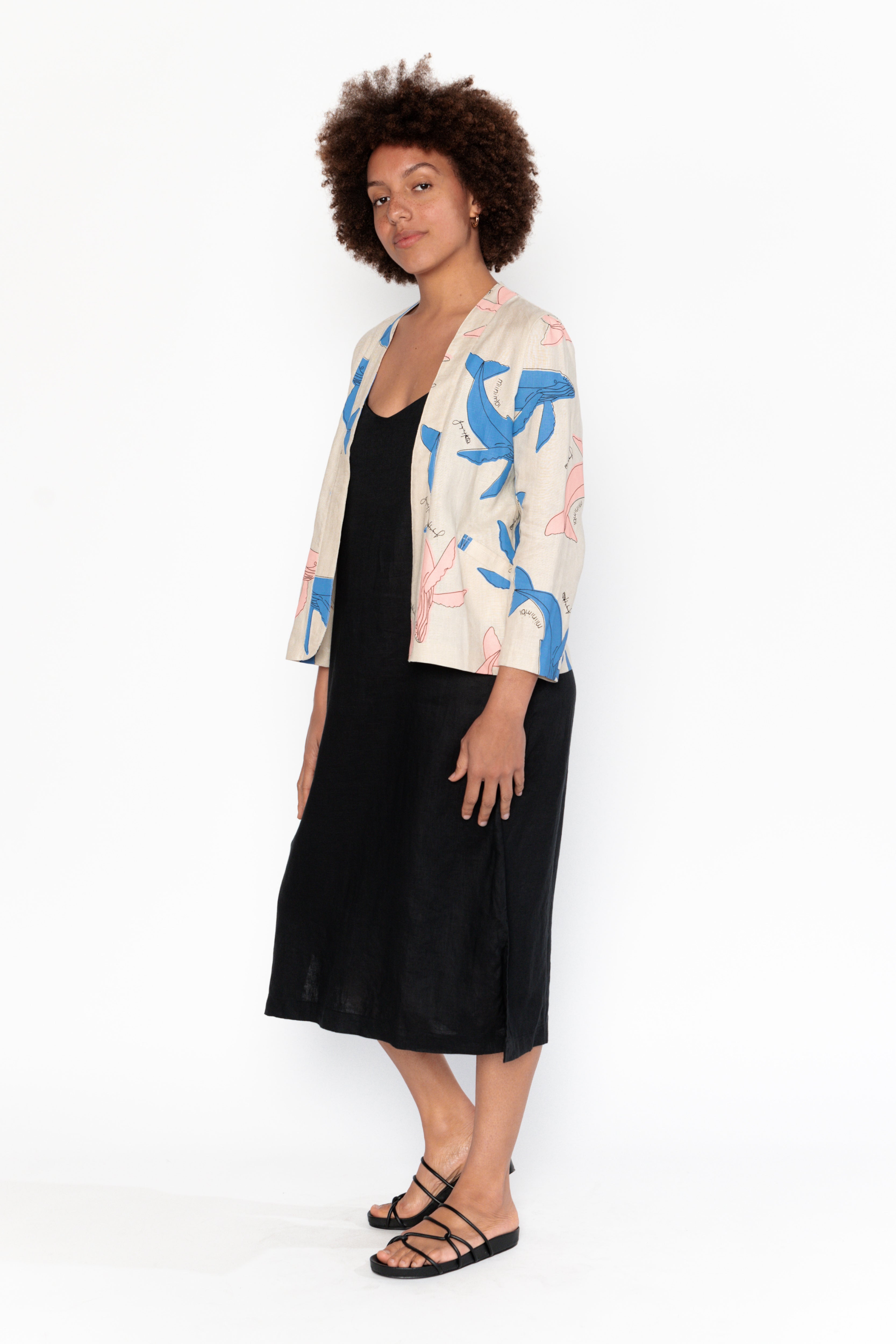 Linen Jacket - Miinimbi (Whale)