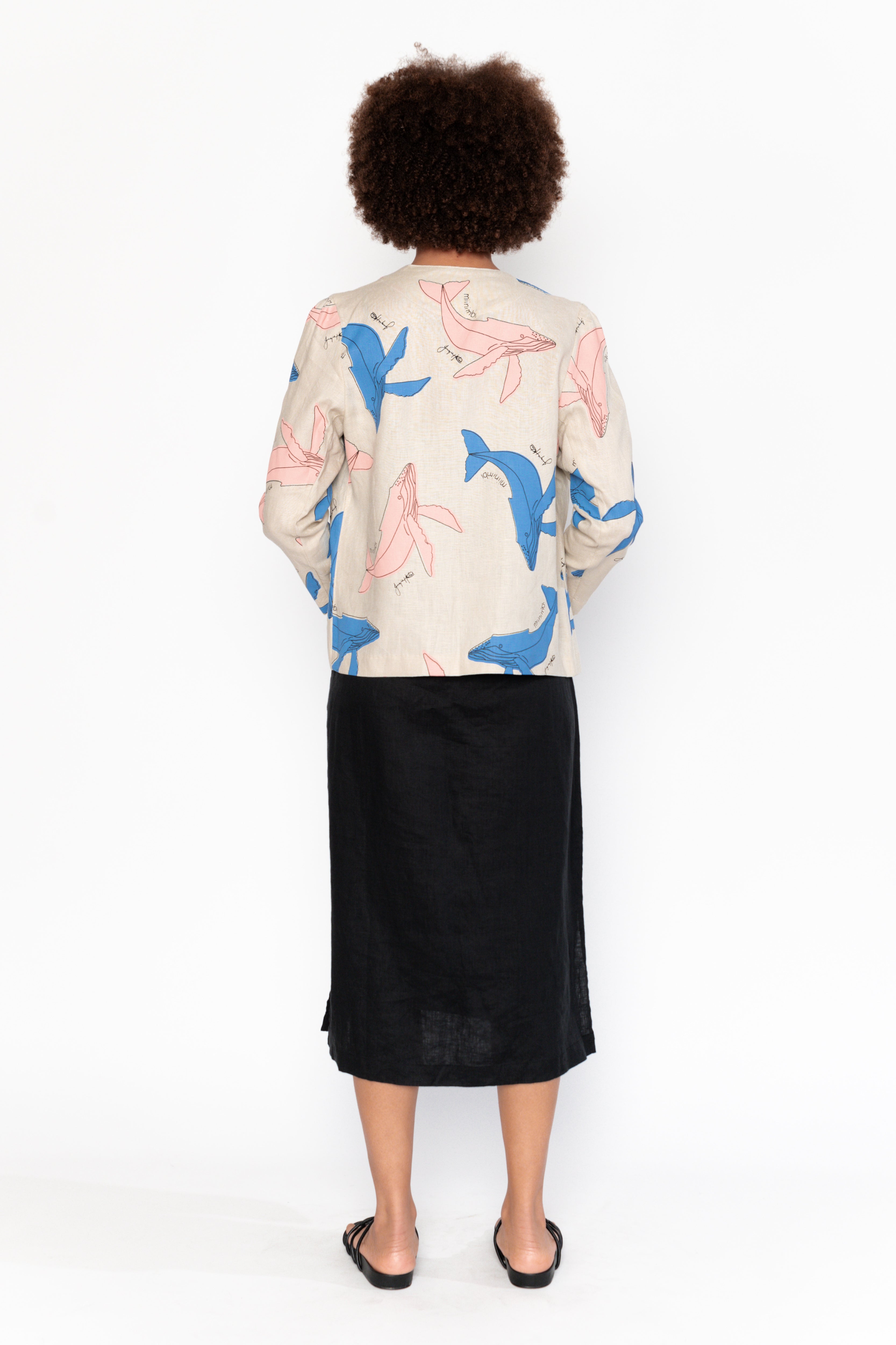 Linen Jacket - Miinimbi (Whale)